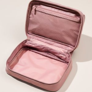 puffy toiletry bag mauve